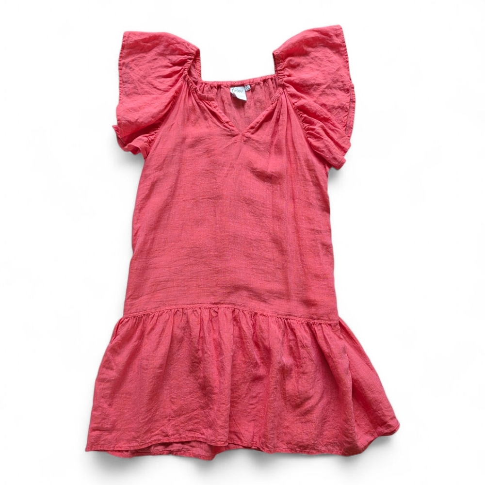 Finley Hattie‎ Linen Dress in Washed Coral Laidback Style | Coastal Boho | Sz S - Picture 3 of 8